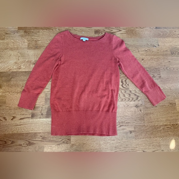 LOFT Crew Neck Pullover Burnt Orange Sweater Size XS. - Picture 3 of 14